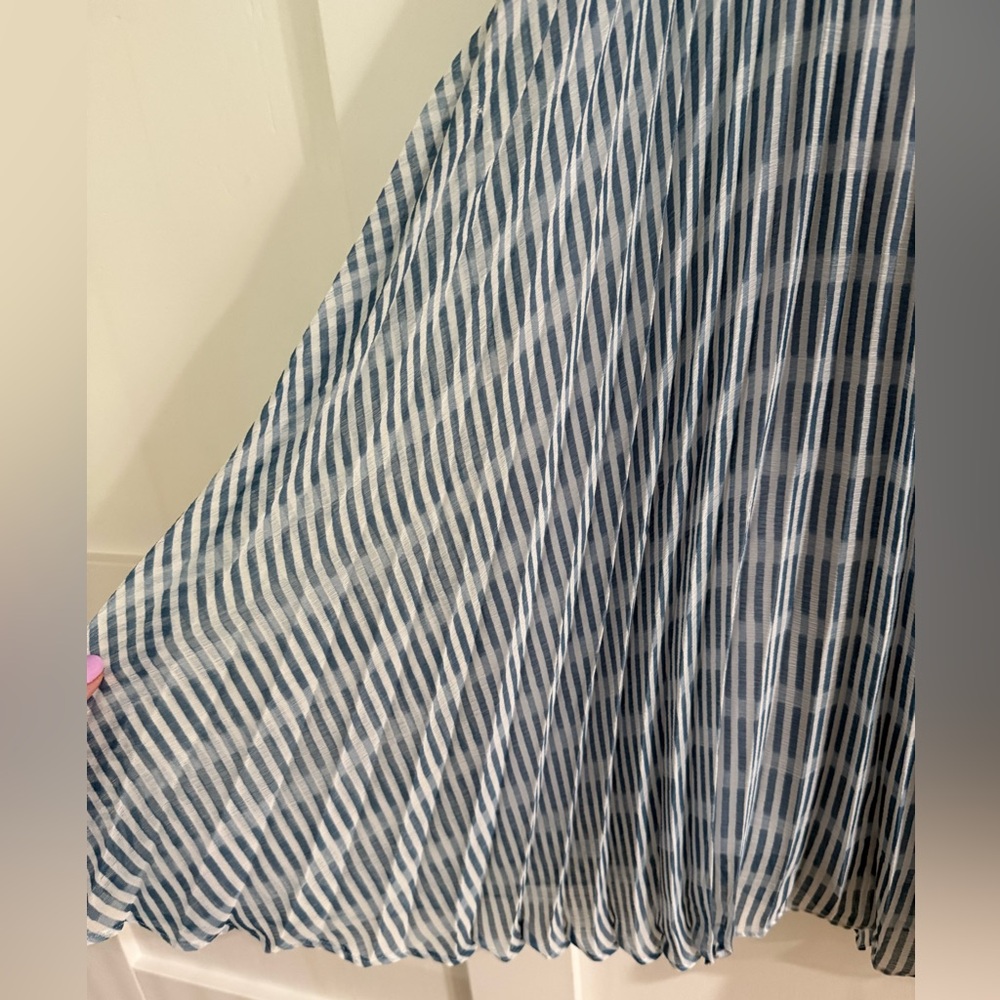 NWT BB Dakota Striped Pleated Midi Skirt Anthropologie Medium